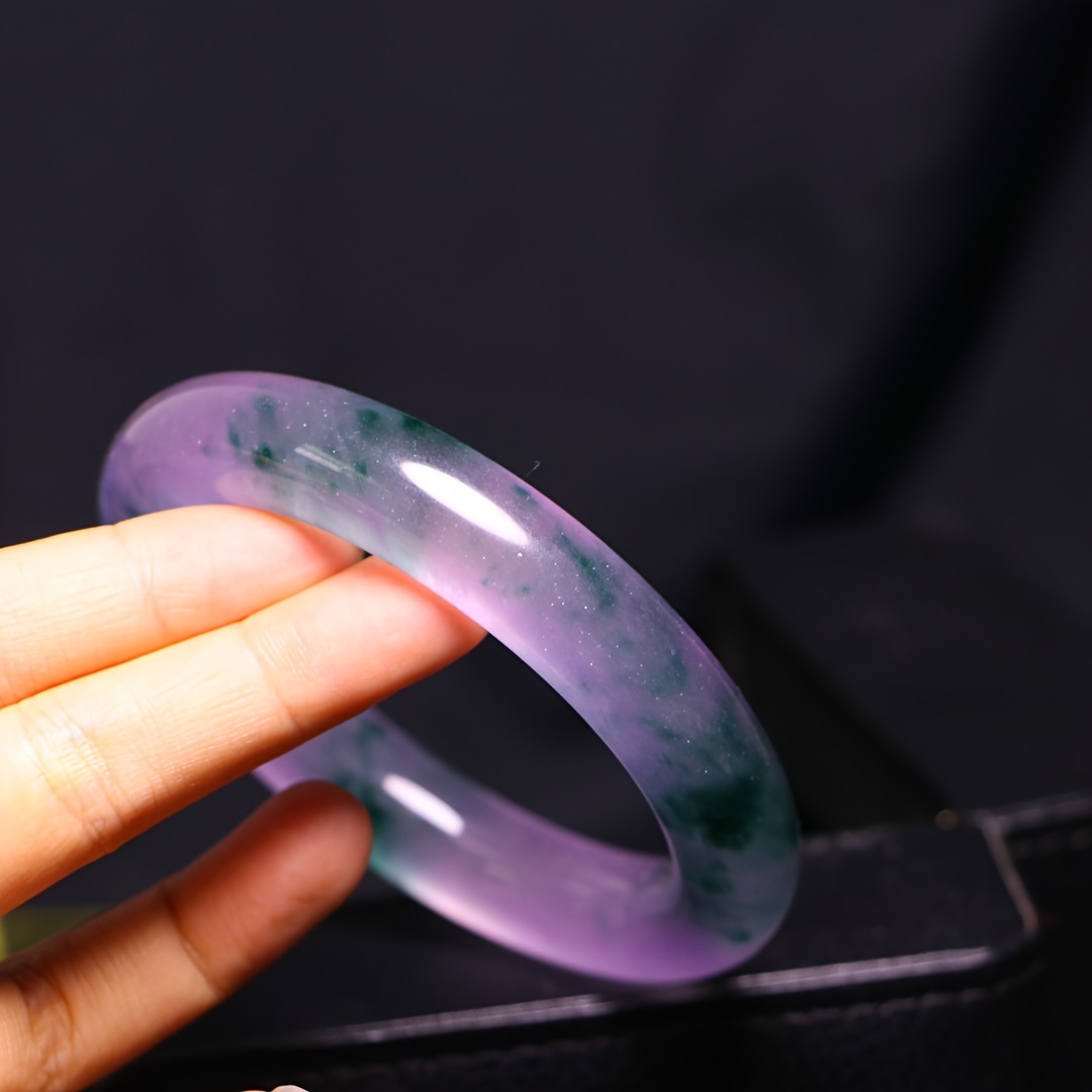 Icy Purple Floating Flower Bracelet, Quartzite Design